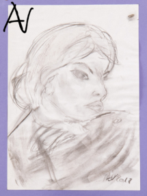 Titel: Studie Portrait einer jungen Frau No. III